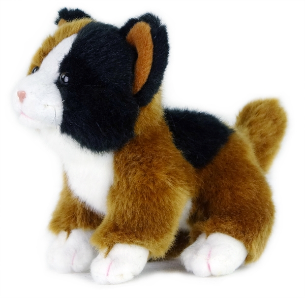 Katze mini stehend 15 cm calico (3-farbig)